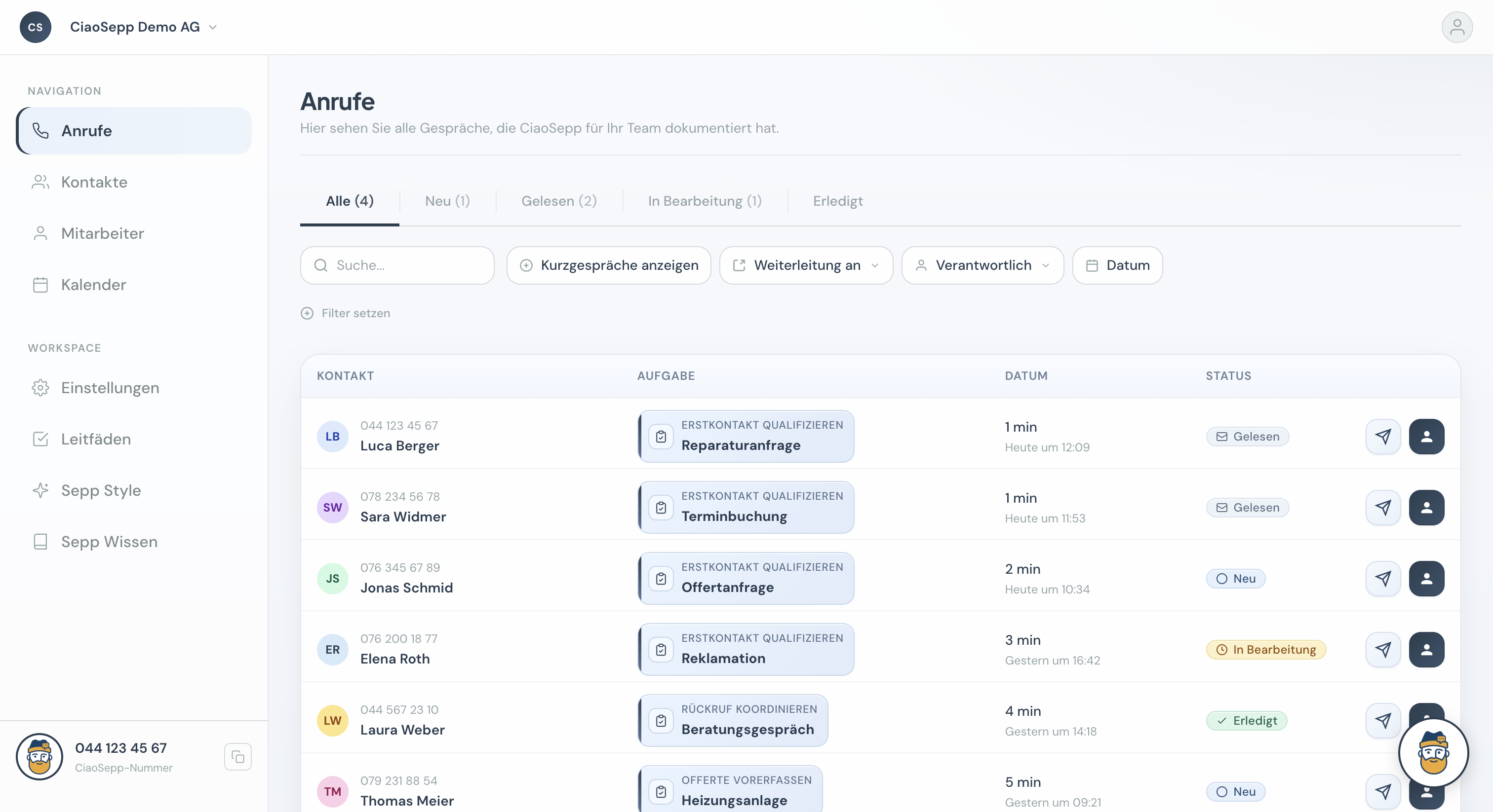 Anrufe entgegennehmen