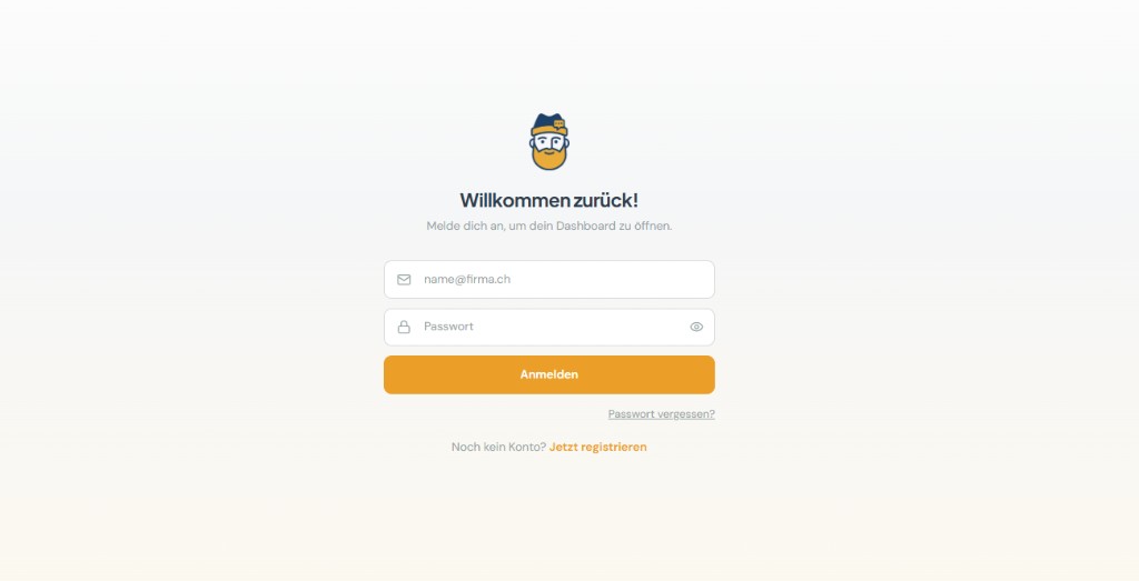 CiaoSepp Login und Dashboard-Zugang