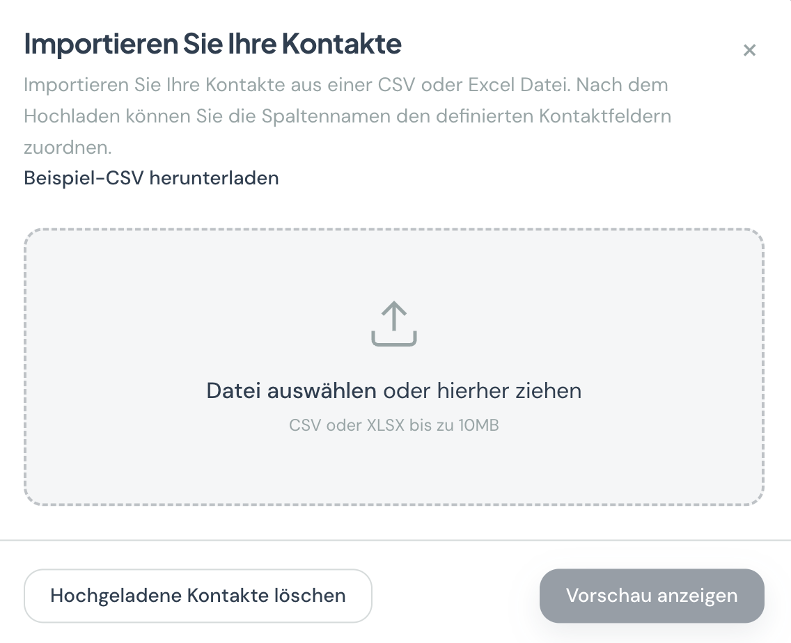 Kontakte importieren